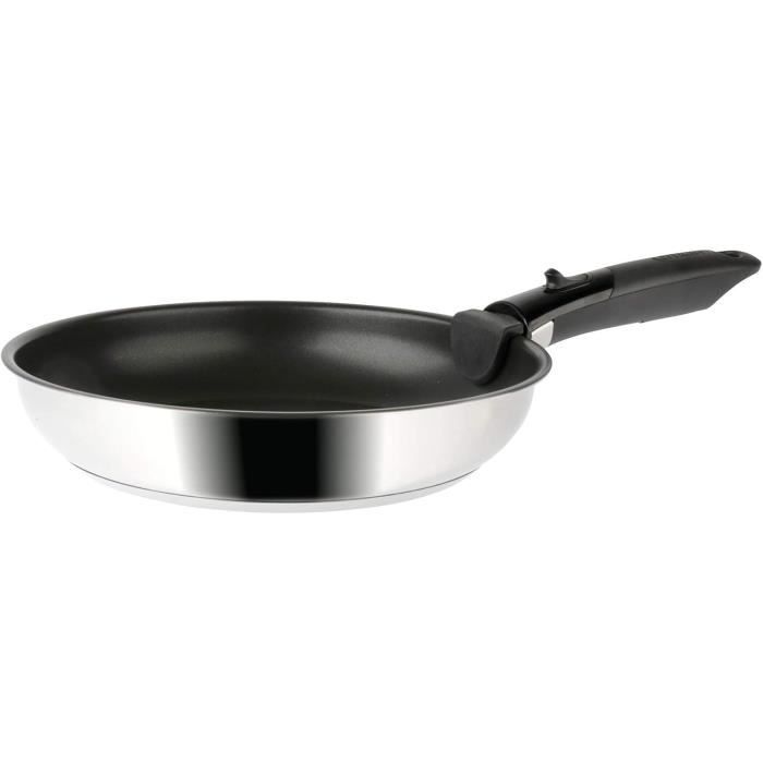 Poêles - sitram - arpege - lot de 3 - acier inoxydable - anti-adhésif - ø 20-24-28 cm