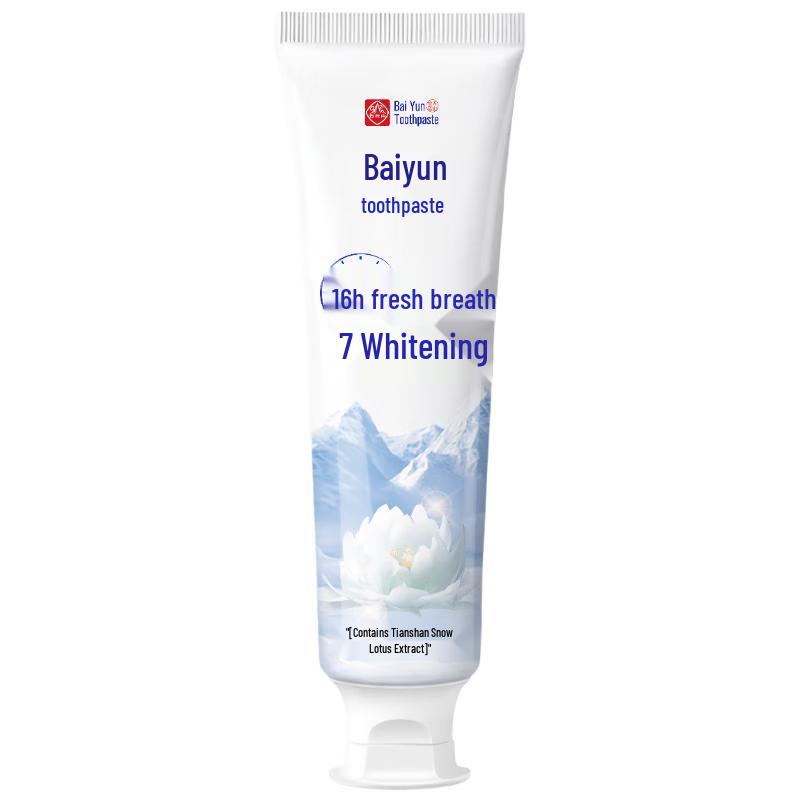 Baiyushan Fresh Whitening Toothpaste with Tianshan Snow Lotus 90g