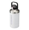 CB Japan BEGA Sports Bottle 1.9 SANTECO Vacuum Insulated Sports Bottle, Large Capacity 1.9L, White, with Easy-to-Carry Handle, StrawDirect Opening,