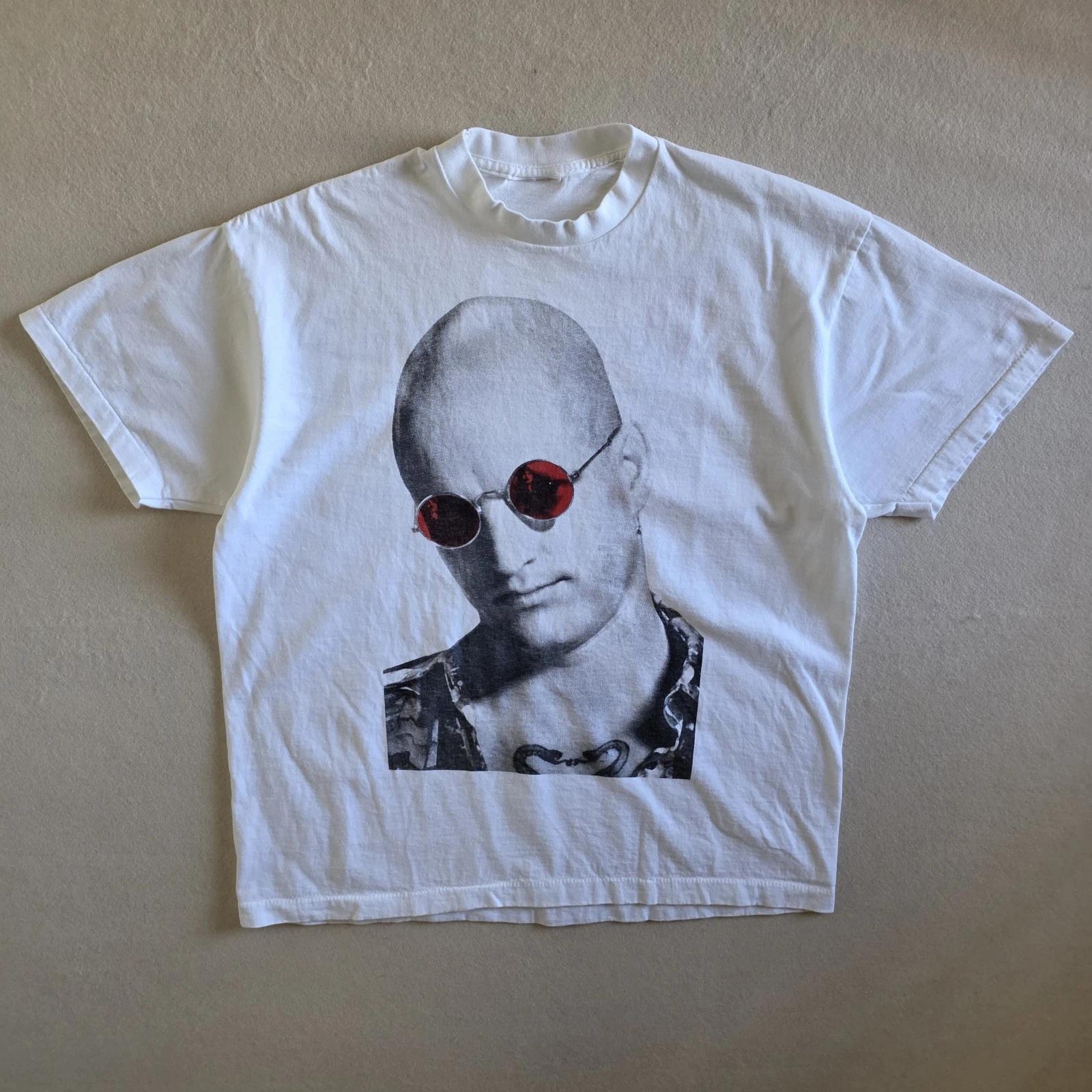 Natural Born Killers Movie T Shirt Oliver Stone Graphic Washed White Tee XL S