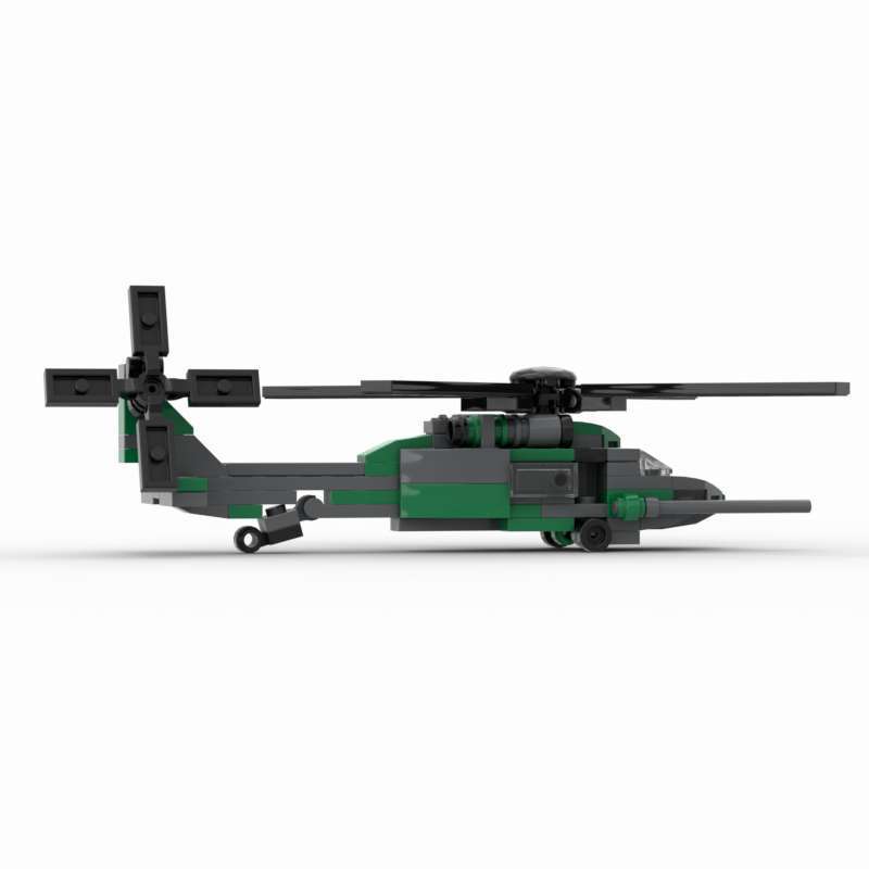 Moc Building Blocks Military Combat Aircraft Assembly Black Hawk Apache Helicopter Boys' Toy Small Particles Educational Gift