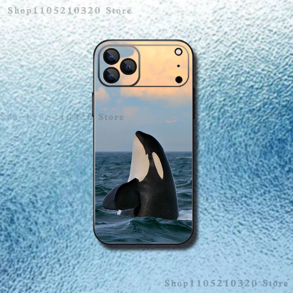 

ocean fish whales Phone Case For iPhone 17,16,15,14,13,12,11,Pro,Max,Plus,E,Air,Mini Protective Black Cover iPhone16e