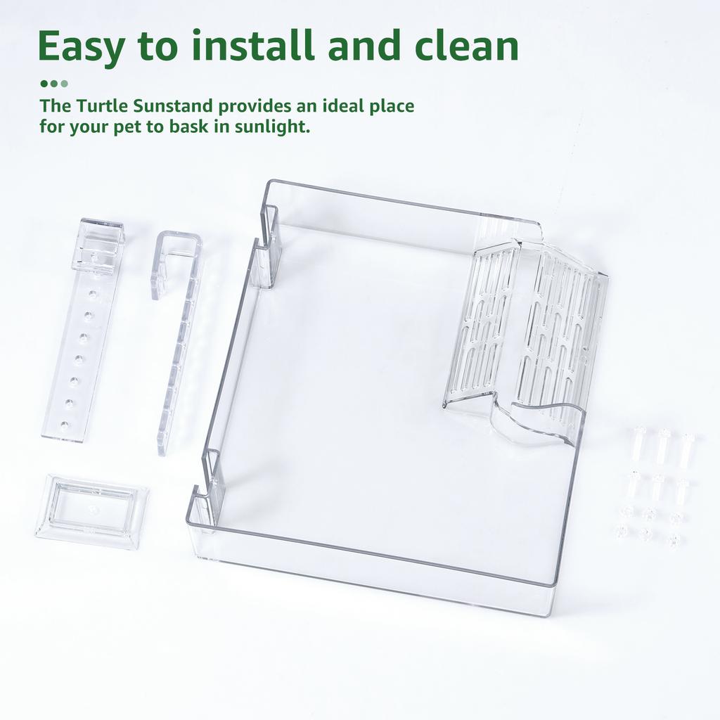 1 Stück Schildkröten Sonnenplattform Acryl Transparent Hängend Schwimmend Schildkrötensteg Höhenverstellbar Aquarium Schildkrötenbecken Plattform