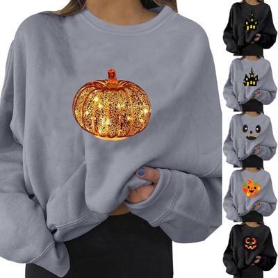 Stylowa, okrągła, prosta, okropna, świąteczna, graficzna bluza na Halloween na imprezę, bluza na Halloween