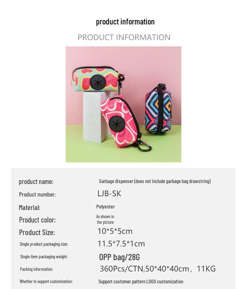 Přizpůsobitelné pouzdro na sáčky na psí exkrementy