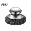 Professional Grill Scrubber Stainless Steel Pot Cleaning Brush, with Ergonomic Handle, Heavy Industrial Strength Brush Duty Kitchen Scrubbing for Pans