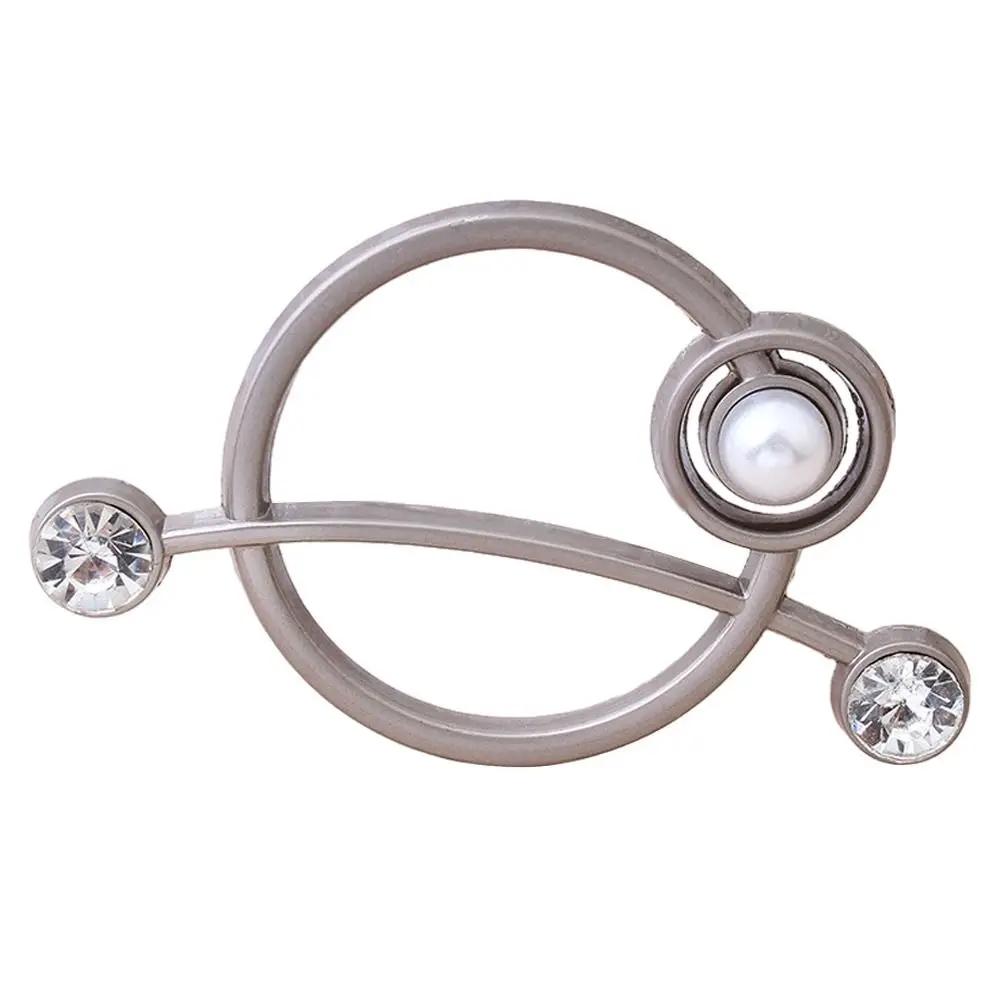 1Pc Scarf Buckle Scarf Ring Shawl T-Shirt Clip Brooch Waist Buckle Silk Clasp Clips Fashion Jewelry