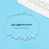 Elegant S925 Sterling Silver Flower & Butterfly Bracelet for Women - Light Luxury Gift for Best Friend's Birthday