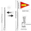 Bike Flags with Pole for Safety High Visibility Retractable Decorations Reflective Bike Flag with Pole for Safety for Adult Kids