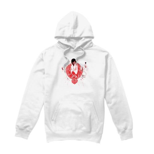 Elvis Presley Unisex Erwachsenen Roter Phönix Hoodie