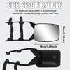 Universal Towing Mirrors Caravan Trailer Tow Mirror Adjustable Clip-on Rectangle Shape Side Mirror Car Rear View Mirror