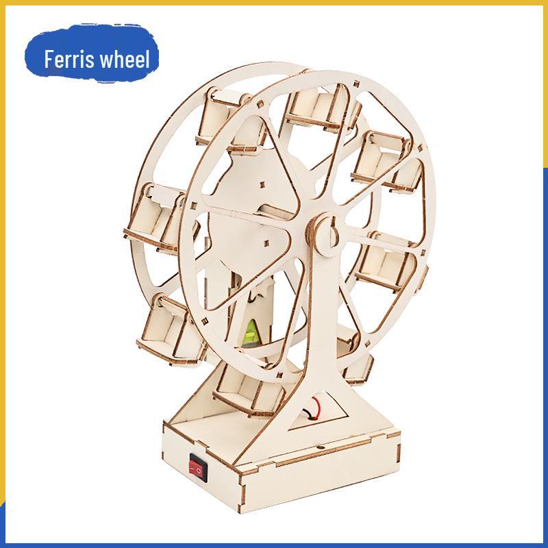 DIY Wooden Ferris Wheel Kit for Kids - Handmade Science & Technology Experiment