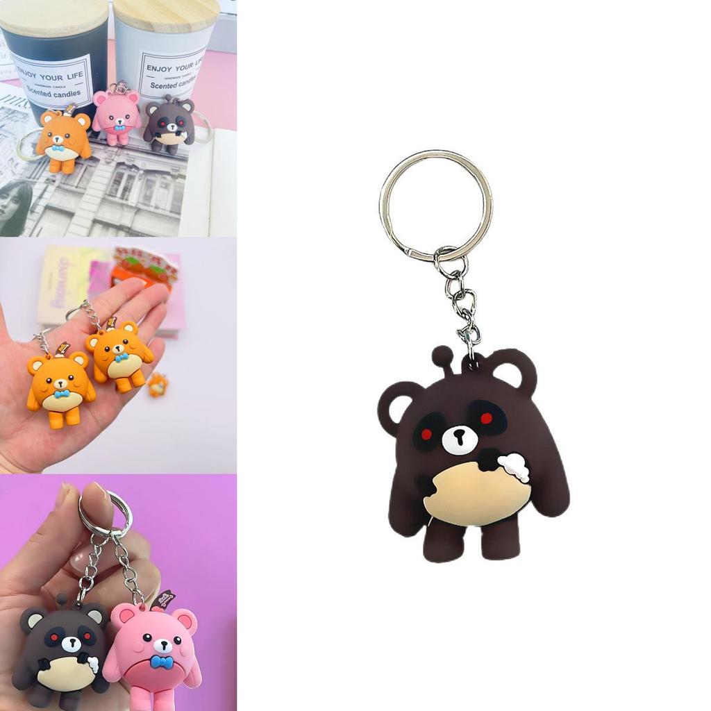 Cute Egg Party 3d Teddy Bear Keychain For Students And Backpacks