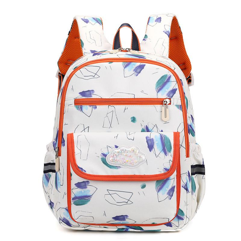 Adorable Cartoon Nylon School Backpack For Kids Grades 1-3 Lightweight Design