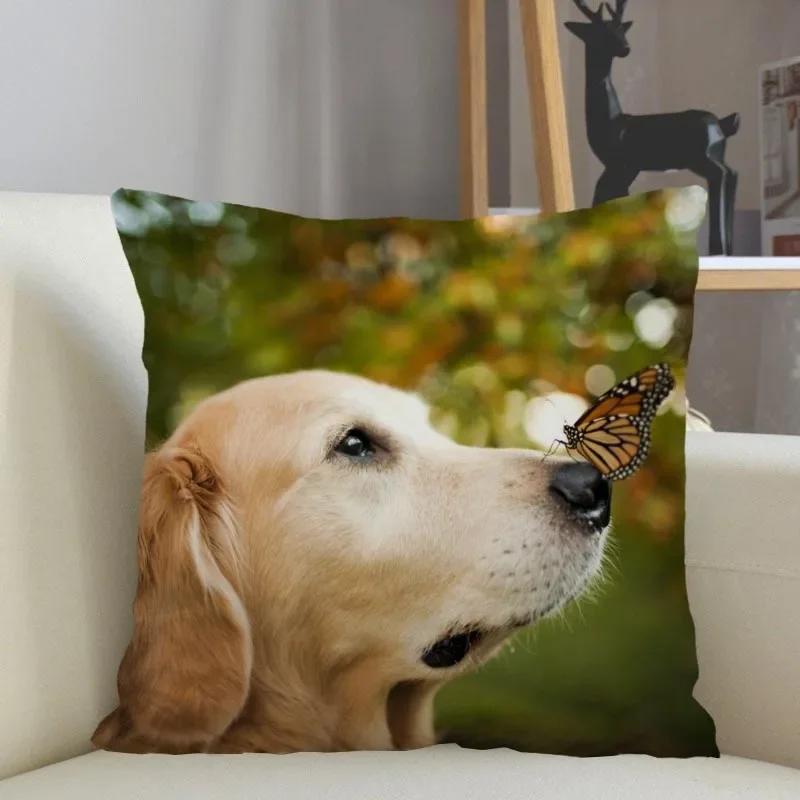 Golden Retriever Hund Kissenbezug Sofa Dekorative Kissenhülle Kissenbezug Heimdeko Großhandel
