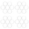 100Pcs Transparent Loose Leaf Binder Rings Plastic Detachable Binding Clips Office School File Organization Notebook Accessories