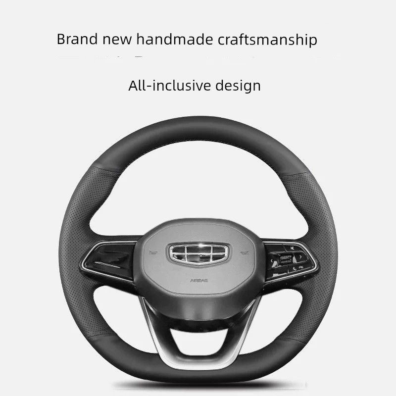 Applicable to Geely Car Steering Wheel Cover Leather Hand Sewing 22 Year 22 Emgrand Emgrand L Special Car Dedicated Steering Wheel Cover