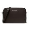 Jet Set Leather Shoulder Bag, Crossbody Bag Large Women's Black 35F8STTC9L-BLACK