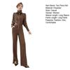 2 Piece Outfits for Women Long Sleeve Zip-up Top And High Waisted Wide Leg Pants Set Slim Fit Casual Lounge Tracksuit