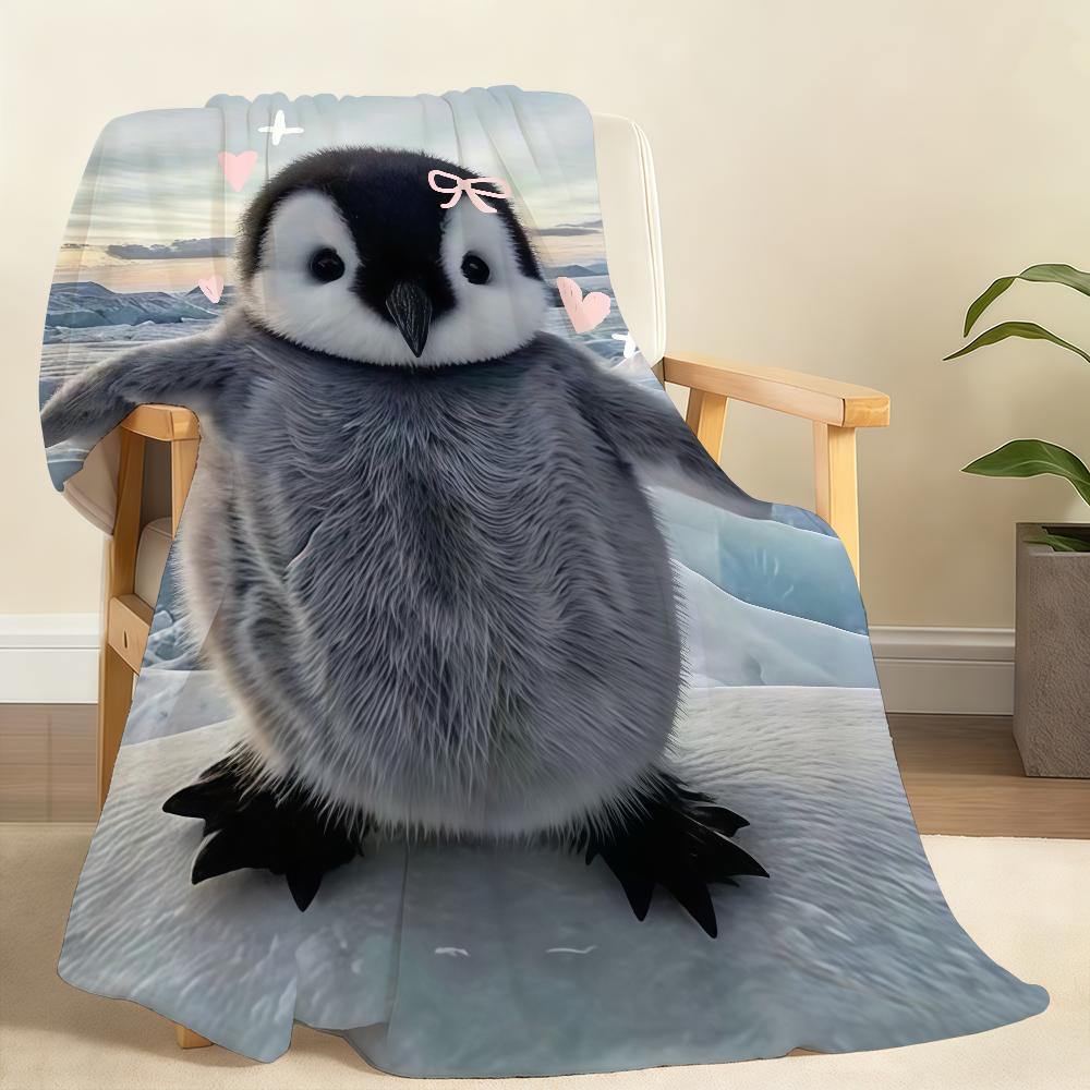 

Cute Penguin Kawaii Blanket Soft Throw Blanket for Home Bedroom Bed Sofa Picnic Travel Office Rest Cover Blanket Gift 150x200cm