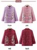 Grandma's Retro Embroidered Cotton Tang Suit Jacket for Elderly Women with Velvet Lining and Frog Buttons
