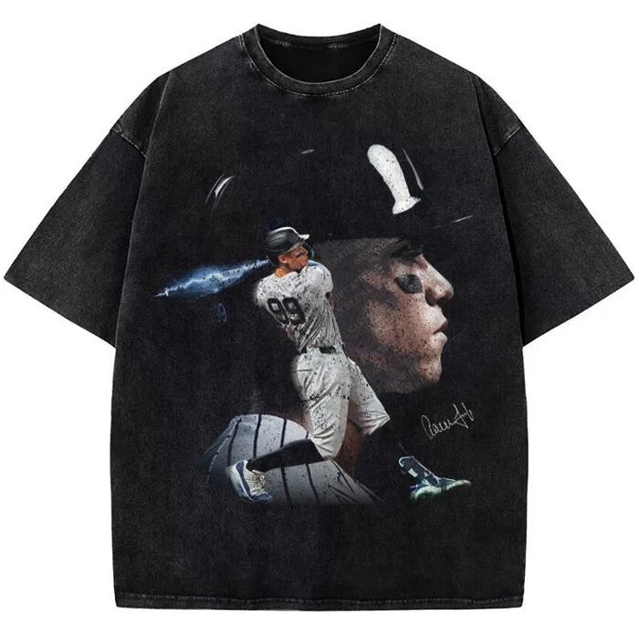 Aaron Judge New York Custom Comic Style Baseball Custom Graphic T-Shirt XL