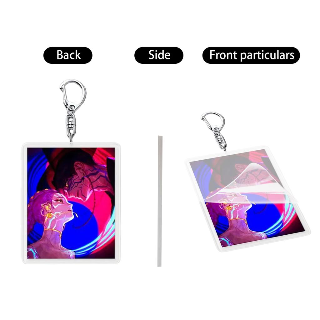 2d Acrylic Compass Support Stick Rocking Music Keychain Pendant Accessory