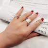 Korean Fashion Jewelry: Master's Sun Open Knuckle Rings Set – Three-Piece for Women