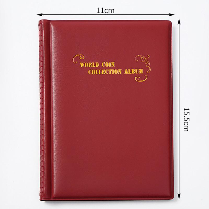 Kniha na sbírku mincí se 120 kapsami 10 stran Držák na sbírku mincí Album Organizér na pamětní mince Úložný prostor