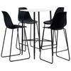 Day and Night - Day and Night High Table and Stools Set 5 Pieces Black Plastic