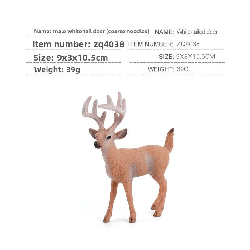 Christmas Reindeer Animal Model Pvc Static Decor For Holiday Table Centerpiece