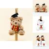 Charming Plush Bear Keychain Soft Short Plush Teddy Bear For Graduation