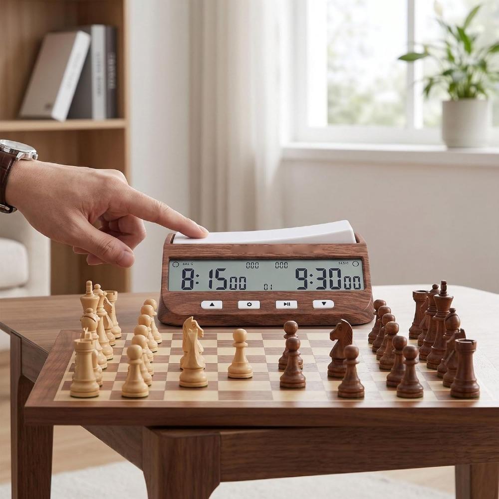 Compact Design Digital Chess Clock ABS Material Board Game Clock Chess Timer for Board Games