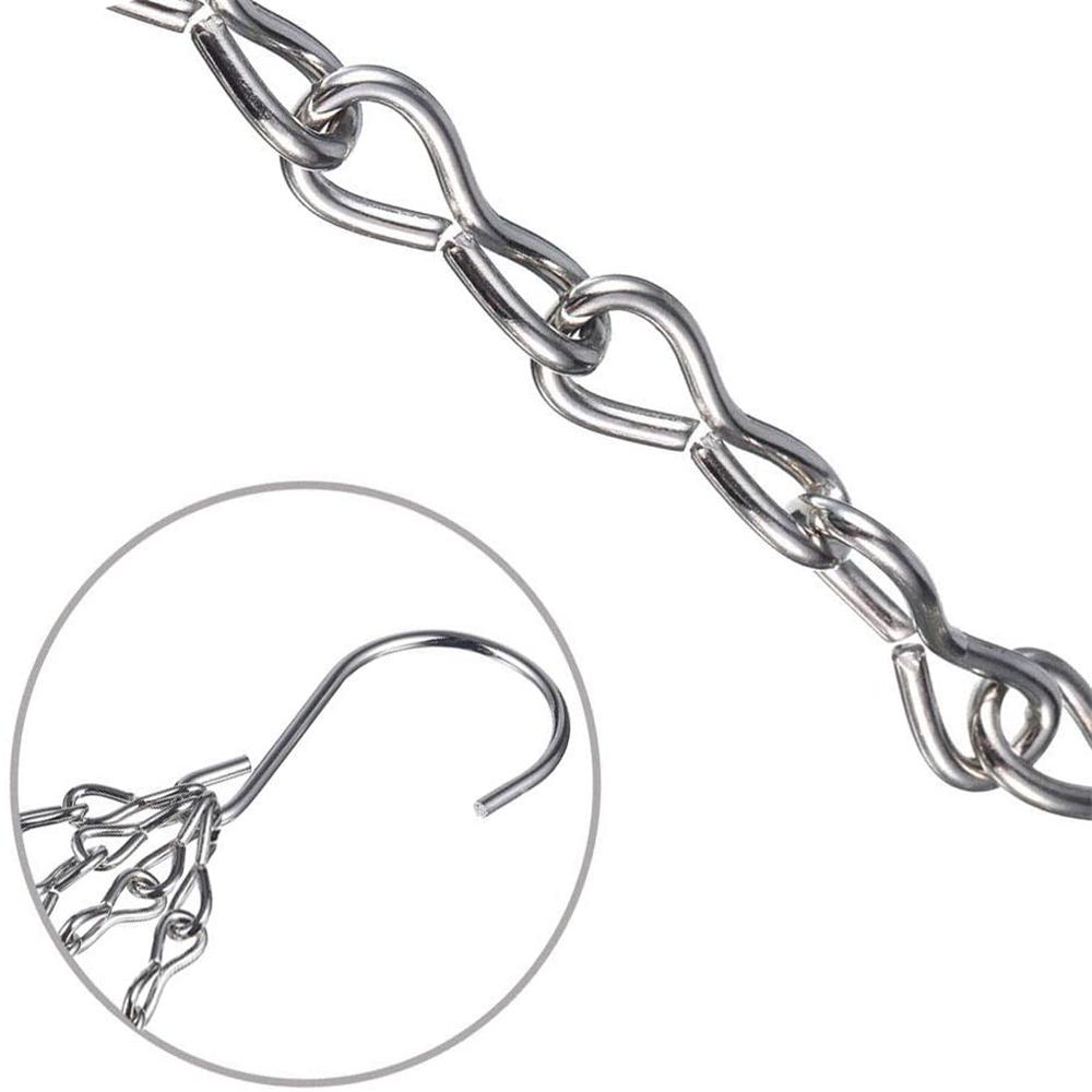 14" Hanging Basket Flower Pot Replacement Plant Hangers 4 Strand Hanging Chain Replacement Chains