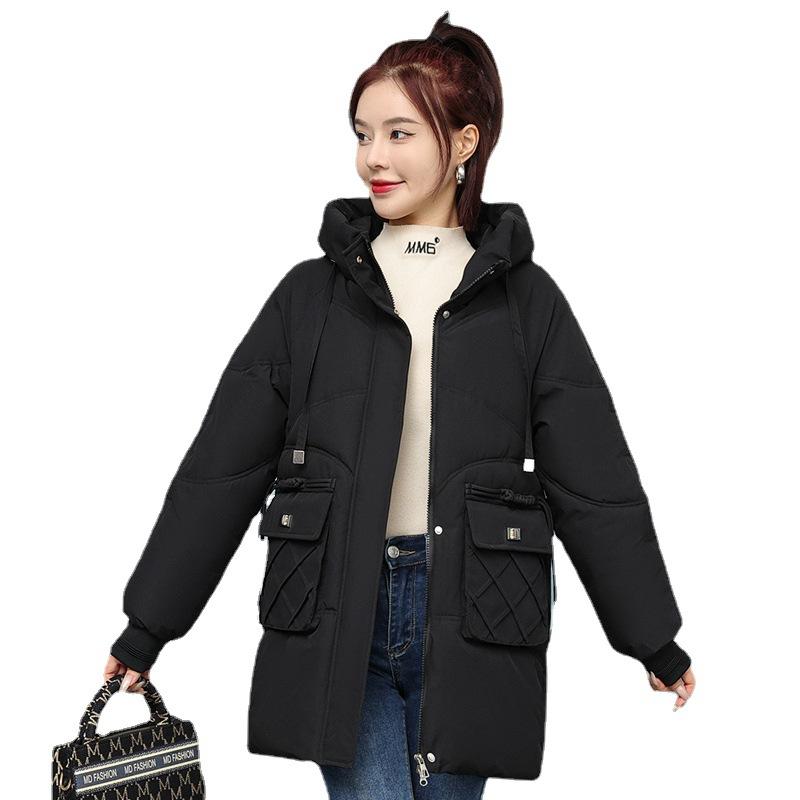 Winter hooded down padded clothes women's year Korean version padded clothes thickened padded jackets tide