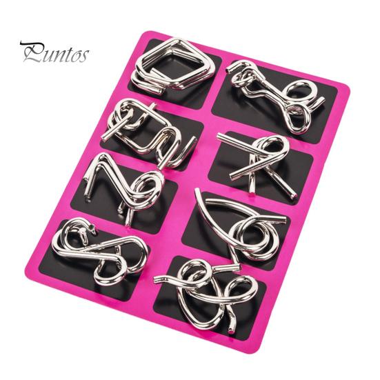 

8 шт./компл. металлическая головоломка-кольцо, головоломка, 3D-головоломка из проволоки, игра-головоломка для детей и взрослых, тест на логику и IQ, обучающая игрушка-разблокировка, подарок для малышей и мальчиков и девочек розы красного