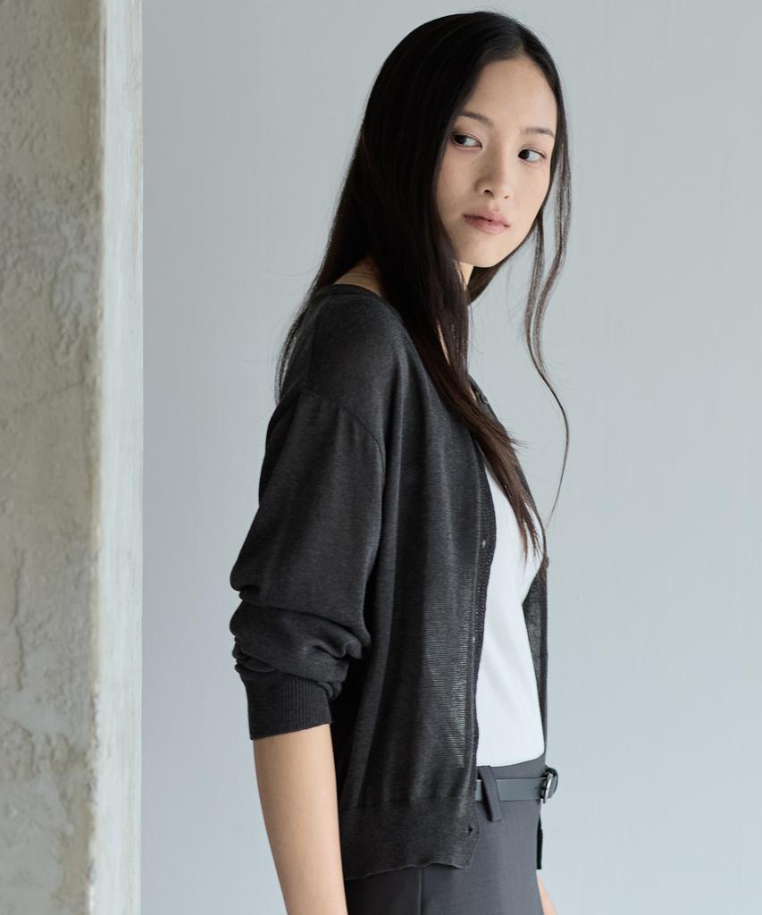Nutoffe Essential Round Cardigan_Charcoal