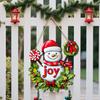 Holiday Decorations for Home Wooden Christmas Hanging Pendant, Snowman/Santa Claus/Gnome Ornament with Natural Wood Accents Hemp Rope Indoor