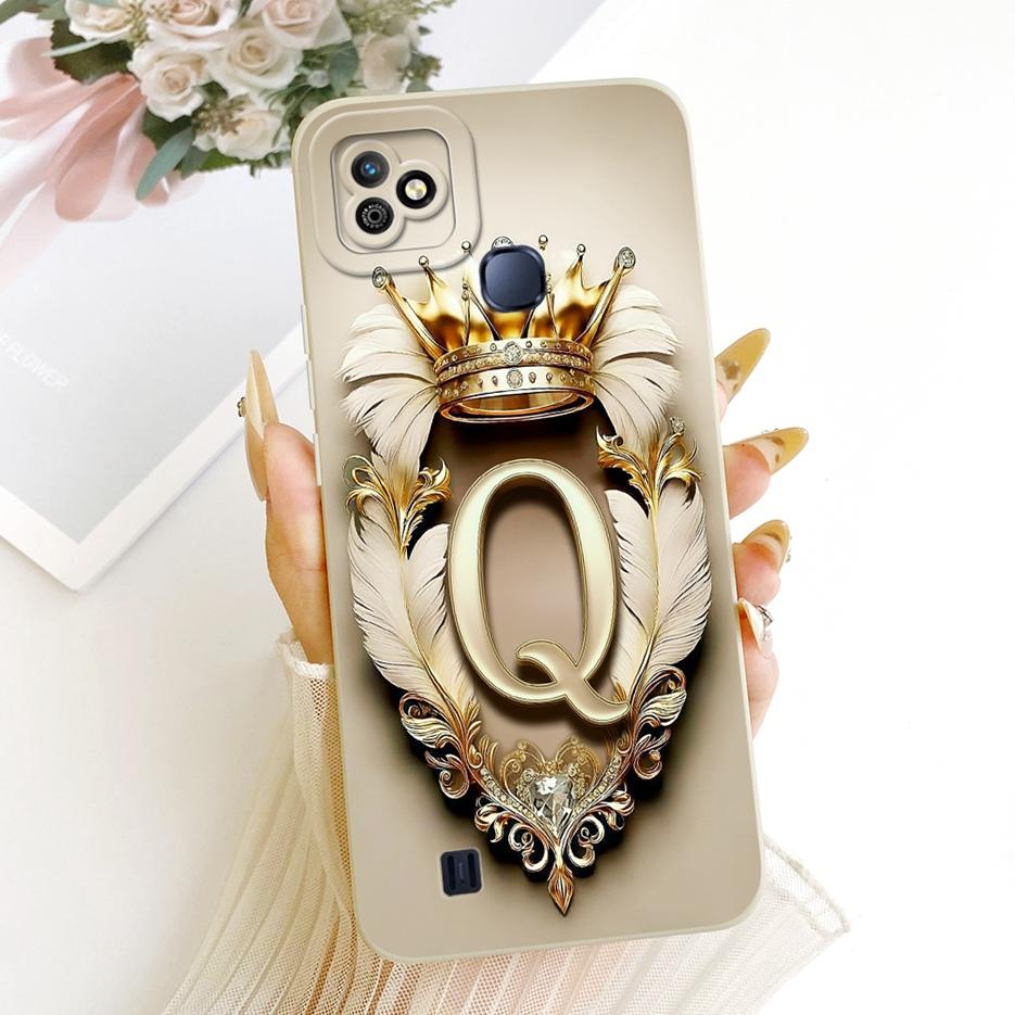 Etui Do Infinix Smart HD 2021 X612B X612 Uroczne Litery Korona Pokrowiec Odporne Na Wstrząsy Miękkie Silikonowe Etui Do Infinix Smart HD 2021 Obudowa