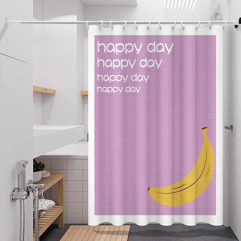 Cartoon Fun Series washable Dirt-Resistant Shower Curtain Shower Head waterproof Polyester Bath Curtain For Home Decor