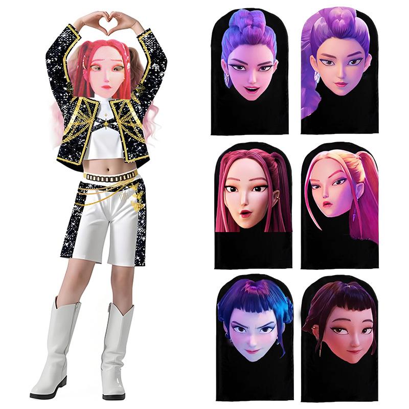 Kpop Dämonenjäger Gesichtsmaske K-Pop Rumi Mira Zoey Cosplay Maske Party Cartoon Kostümzubehör Geburtstagsfeier Lustige Geschenke