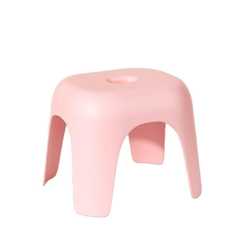 Compact Plastic Stool for Living Room, Kids' Bathroom, or Shoe Changing