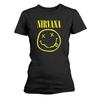 26 Damen Nirvana Lächeln Logo Offizielles T-Shirt Damen Mädchen Unisex T-Shirt