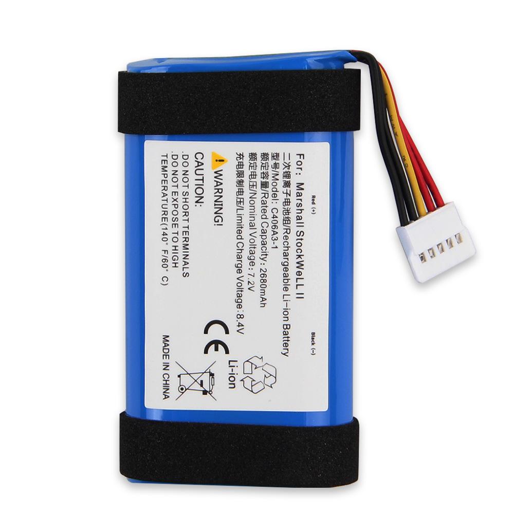 NEW Replacement Battery C406A3-1 C406A1 For Marshall Stockwell II Bluetooth Speaker Batteries