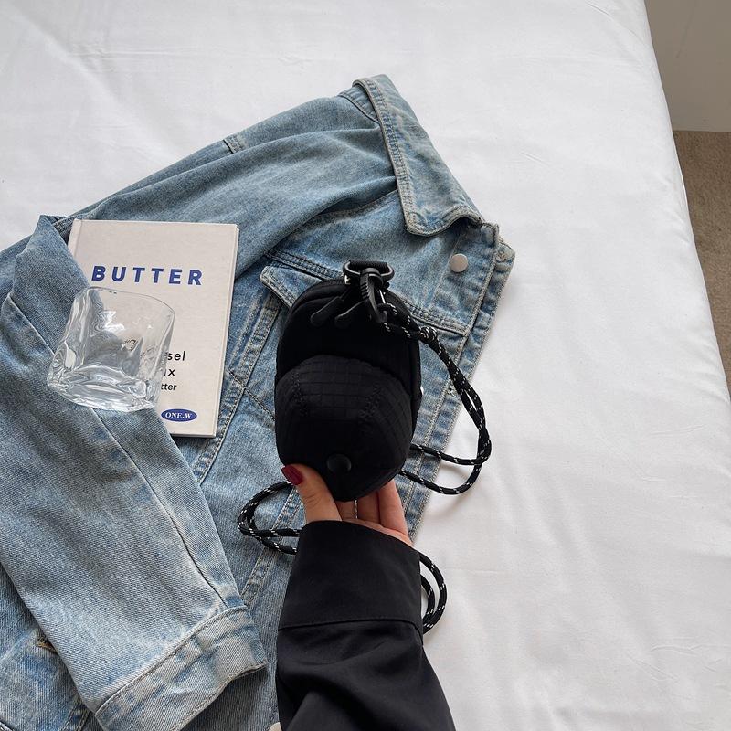 

Mini lightweight cloth hat bag new casual shoulder bag versatile sports messenger women s bag чёрный