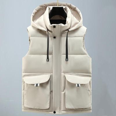 Übergröße S-8XL Winter ärmellose Jacken für Männer Oberbekleidung mit Kapuze Mode lässig dicke warme Herrenwesten