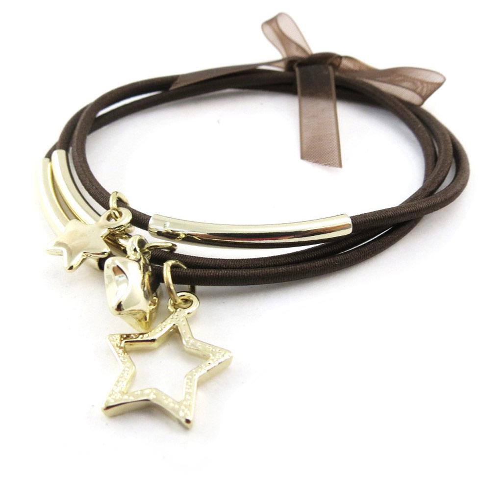 Les Trésors De Lily [J2015] - Fancy Gold Brown 'Stars' Bracelet