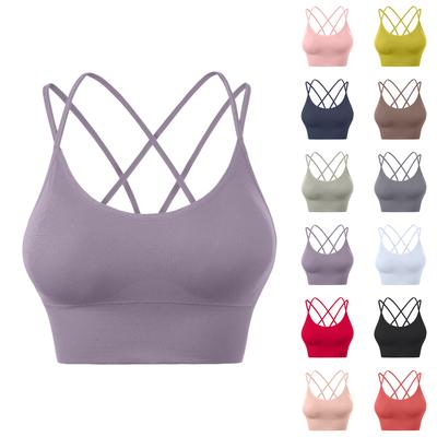 Damen Unterwäsche Ohne Bügel, Feine Träger, Schöner Rücken, Yoga Sport-BH, Laufen, -absorbierend, Schnelltrocknend, Fitness Sport-BH