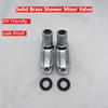 2pcs Solid Brass Shower Mixer Valve 65mm Adjustable Curved Corner Hot Cold Water Inlet Adapter Extension