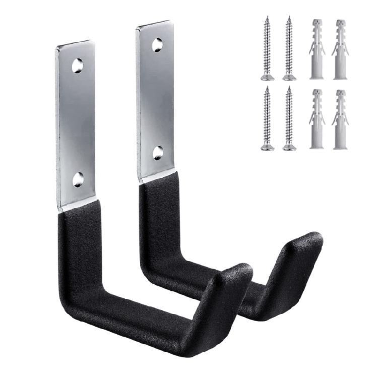 2 Pieces Wall Mount Hooks for Holding Cords and Heavy Items Stainless Steel Cable Hangers Garage Organization Tools